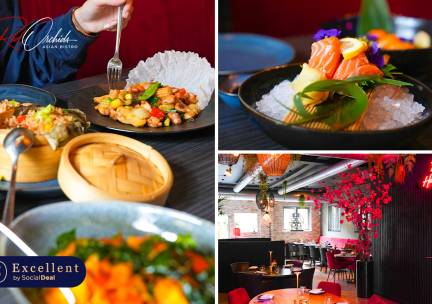 Shared dining-diner (8 gerechten) bij Red Orchids Asian Bistro