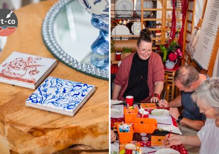 Workshop keramiek schilderen (2 tot 2,5 uur) + onbeperkt koffie of thee + lekkernij