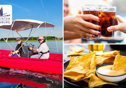 Motorboot naar keuze voor 4 personen (3 uur) + drankje + chips