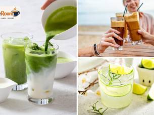 2 mocktails of ijskoffies in Scheveningen