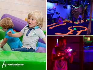 Entree Kidsplay, Glowgolf of Lasergamen bij Adventuredome