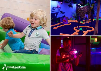 Entree Kidsplay, Glowgolf of Lasergamen bij Adventuredome