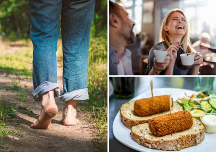 Blotevoetenpad of Familiepad incl. drankje, wafel en lunch bij De Bosch Spot