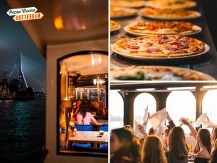 Rondvaart + onbeperkt pizza bij Pizza Cruise Rotterdam