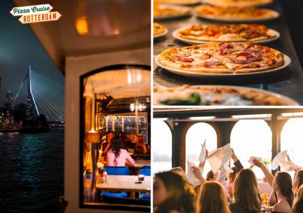 Rondvaart + onbeperkt pizza bij Pizza Cruise Rotterdam