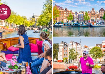 Rondvaart (90 min) + evt. onbeperkt drinken bij Captain Jack Amsterdam