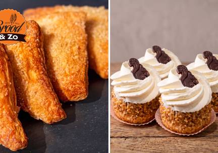 4 appelflappen + 4 nougatinegebakjes voor afhaal bij Brood&Zo