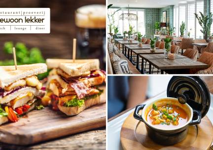 2- of 3-gangen keuzelunch bij Gewoon Lekker