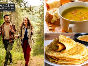 Wandelarrangement incl. warme drank + apfelstrudel + 2-gangenlunch