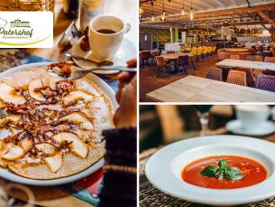 2-gangen pannenkoekdiner of kidsmenu bij Pannenkoekenhuis Patershof
