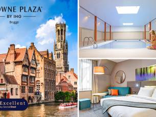 Overnachting voor 2 + ontbijt bij Crowne Plaza Brugge