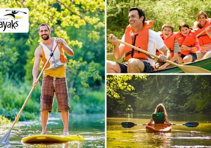 Suppen (ca. 1,5 uur) of kajak- of kanotocht (ca. 2,5 uur) + reddingsvest(en)