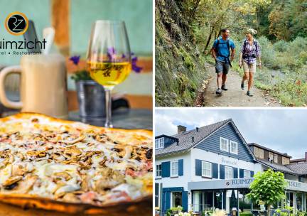 Wandel- of fietsarrangement + koffie/thee met gebak + 2-gangenlunch bij Ruimzicht - Brasserie Brût