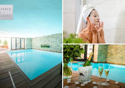PrivÃ©wellness voor 4 t/m 6 + masker + gebakjes of overnachting voor 2 + prosecco