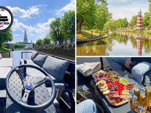 Terrasboot (2,5 uur) + luxe borrelplank