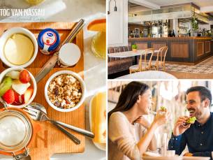 Ontbijtplank of 2-gangenlunch in Baarle-Nassau
