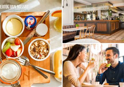 Ontbijtplank of 2-gangenlunch in Baarle-Nassau