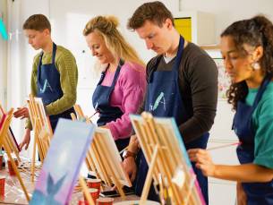 Schilderworkshop voor volwassenen en/of kinderen (2 of 2,5 uur) + drankje + lekkernij