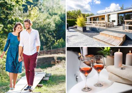 Overnachtingen voor 2 of 4 personen in luxe chalet, evt. met sauna + late check-out + fles wijn