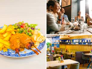 2- of 3-gangendiner Ã  la carte bij Old Blue Restaurant in Giethoorn