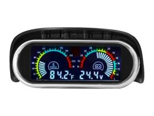 2 in 1 Universal Auto Digitalanzeige Wassertemperatur-Spannungsmessgerät Voltmeter 9-36V mit 1/8NPT Sensor Fahrenheit / °F Anzeige für Auto LKW SUV RV