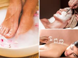 Detox ionen voetenbad (30 min) + Glow facial (45 min) + Ontspannende Cuppingmassage (45 min)