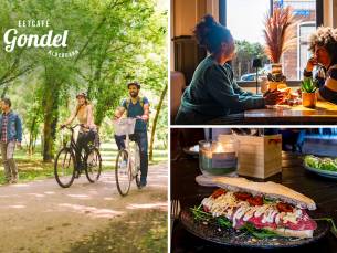 Wandel- of fietsarrangement incl. koffie/thee + gebak + 2-gangenlunch bij EetcafÃ© de Gondel