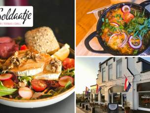 3-gangendiner Ã  la carte met brood en dips bij 't Soldaatje