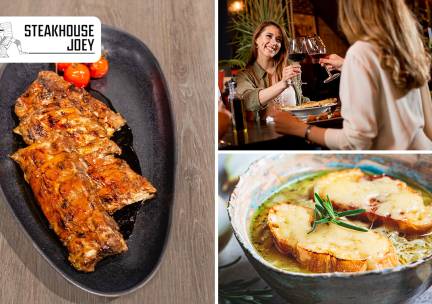 3-gangendiner à la carte of All-You-Can-Eat spareribs bij Steakhouse Joey