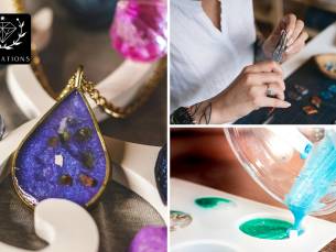 Workshop sieraden maken met epoxy (3 uur) + drankje naar keuze + lekkernij