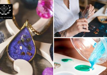 Workshop sieraden maken met epoxy (3 uur) + drankje naar keuze + lekkernij