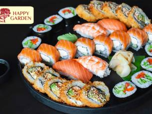 Sushibox naar keuze (24 of 81 stuks) voor afhaal bij Happy Garden