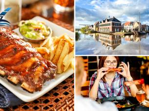 Onbeperkt spareribs of 3-gangendiner met onbeperkt spareribs