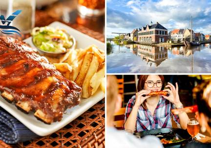 Onbeperkt spareribs of 3-gangendiner met onbeperkt spareribs