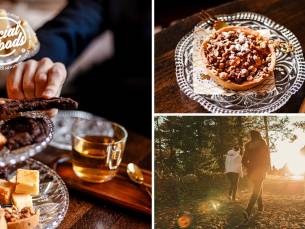 Wandelarrangement of high tea