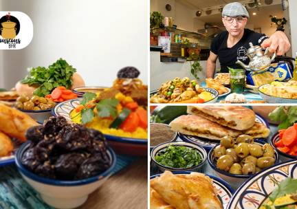 Couscous + soep + salade + evt. nagerecht bij de Couscousbar