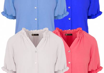 Musthave Deal Pofmouwen Knopen Blouse