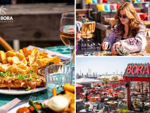 Hoofdgerecht naar keuze + evt. brood met dip bij Bora Bora Beachfoodclub