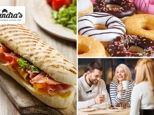 Koffiespecial + donutproeverij of panini bij Sandra's Broodjes Corner