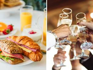 Uitgebreid ontbijtbuffet + glas bubbels
