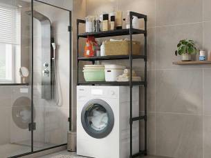 Wasmachinerek Met Opbergruimte Zwart - Extra Ruimte Boven Je Wasmachine! ...