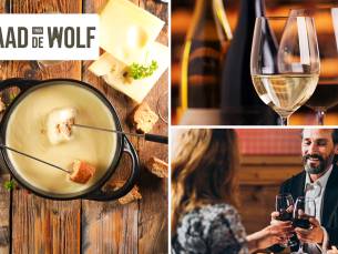 Kaasfondue + evt. dessert en/of fles wijn bij CafÃ© Aad de Wolf