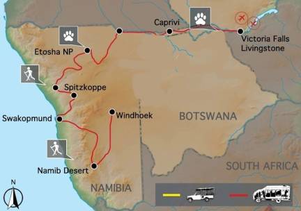 Namibië Desert & Caprivi (17 dagen)