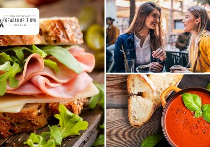 2-gangen keuzelunch of 12-uurtje bij Gewoan op 'e dyk