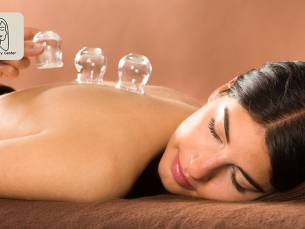 Ontspannings- en cuppingbehandeling incl. lichaamsstoombehandeling (60 min)