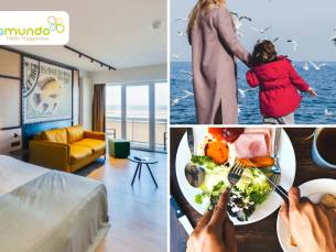 Overnachting(en) voor 2-4 + fles wijn + bezoek met tasting aan het strand van Oostende