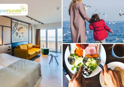 Overnachting(en) voor 2-4 + fles wijn + bezoek met tasting aan het strand van Oostende