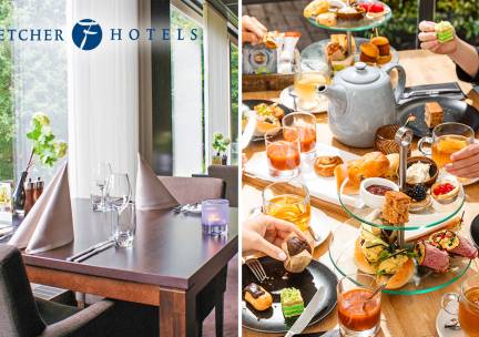 High Tea, High Wine, High Beer of High Bubbles voor 2 bij Fletcher Hotels