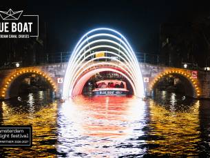 Rondvaart (90 min) door Amsterdam tijdens Amsterdam Light Festival
