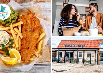 Visschotel of fish & chips + drankje naar keuze bij Kasteel ToGo